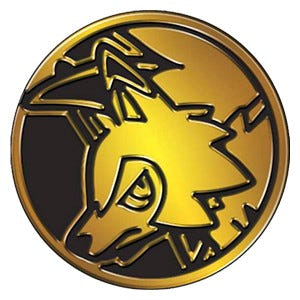 Officiele Pokemon-munt met Lycanroc in goudkleurige uitvoering Main image