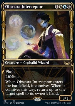 Obscura Interceptor (V.1) - Streets of New Capenna: Extras (Rare) [XSNC-324] Immagine principale del prodotto