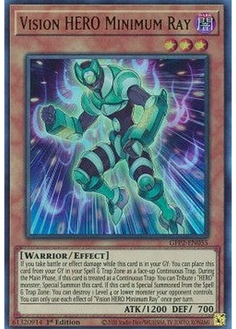 Vision HERO Minimum Ray — Ghosts From the Past: The 2nd Haunting (GFP2-055) Yu-Gi-Oh! card Hauptbild