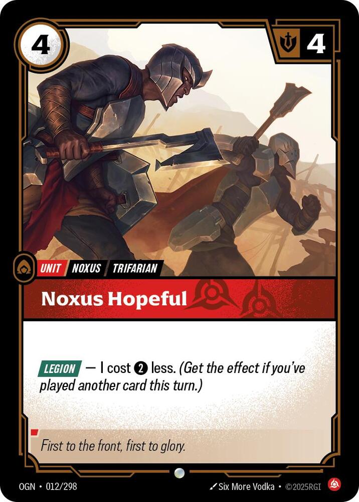 Noxus Hopeful - Origins (Common) [OGN-012] — riftbound card