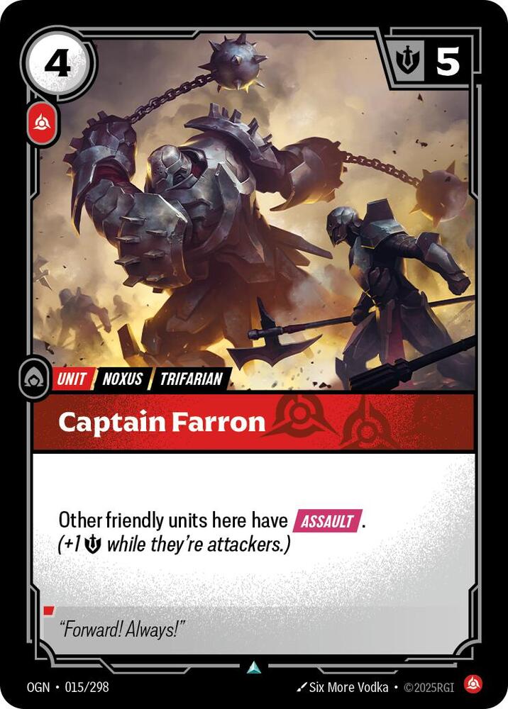 Captain Farron - Origins (Uncommon) [OGN-015] — riftbound card
