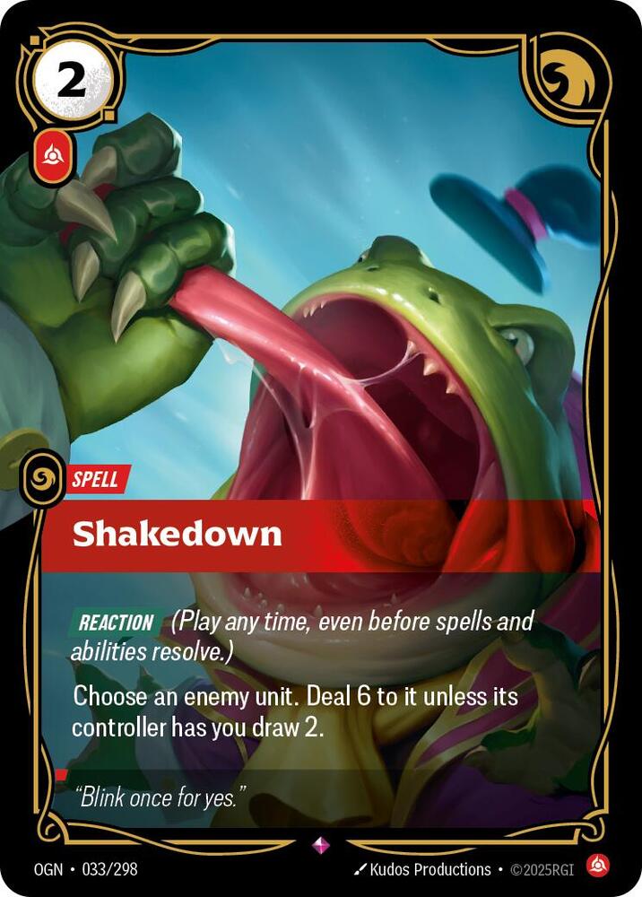 Shakedown - Origins (Rare) [OGN-033] — riftbound card