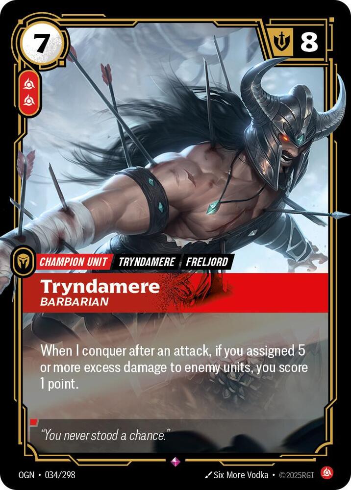 Tryndamere, Barbarian - Origins (Rare) [OGN-034] — riftbound card
