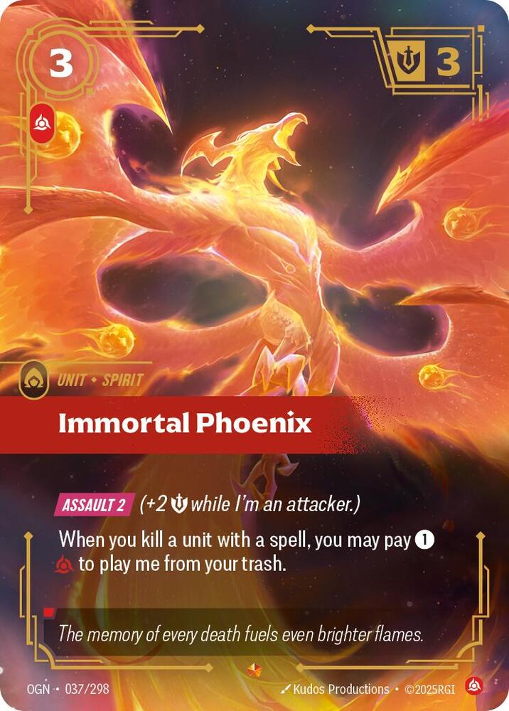 Immortal Phoenix - Origins (Epic) [OGN-037] — riftbound card Main image
