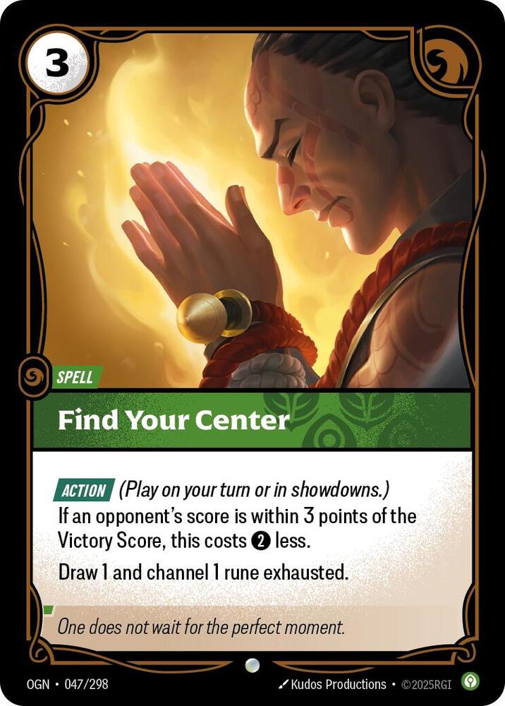 Find Your Center - Origins (Common) [OGN-047] — riftbound card
