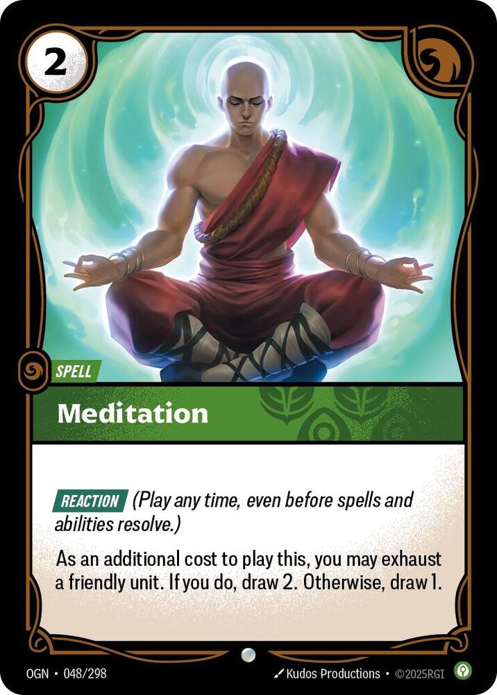 Meditation - Origins (Common) [OGN-048] — riftbound card