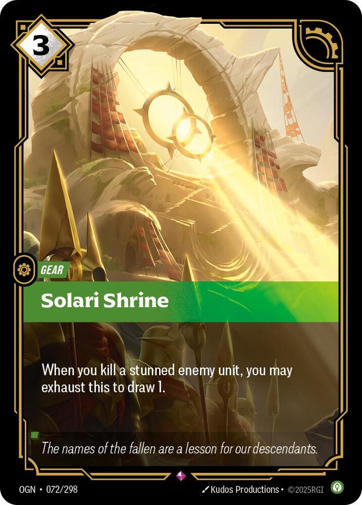Solari Shrine - Origins (Rare) [OGN-072] — riftbound card