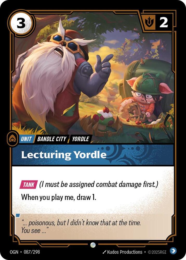 Lecturing Yordle - Origins (Common) [OGN-087] — riftbound card