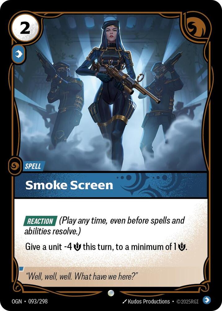 Smoke Screen - Origins (Common) [OGN-093] — riftbound card Imagen principal del producto