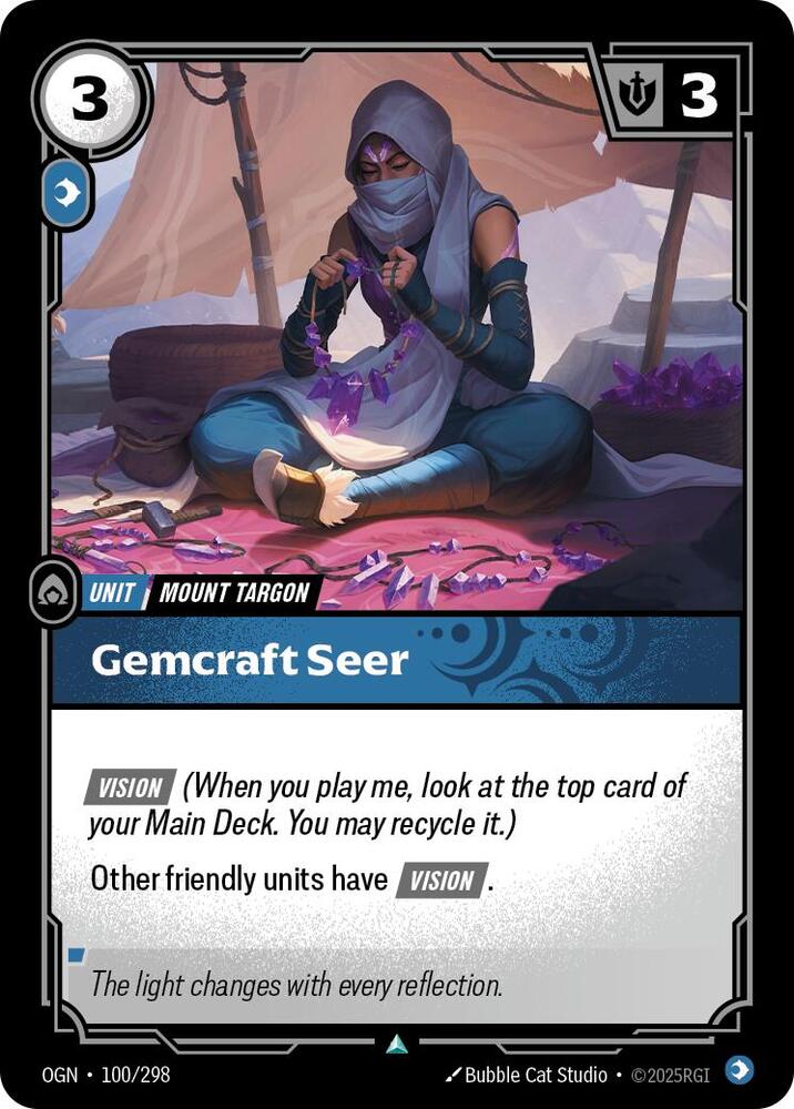 Gemcraft Seer - Origins (Uncommon) [OGN-100] — riftbound card