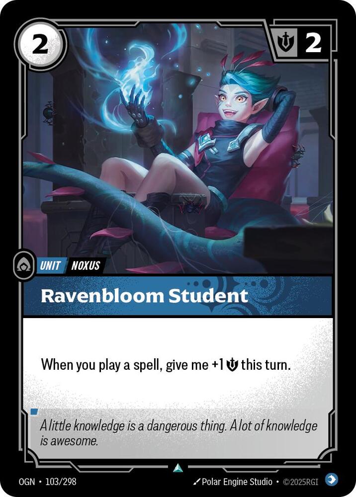 Ravenbloom Student - Origins (Uncommon) [OGN-103] — riftbound card