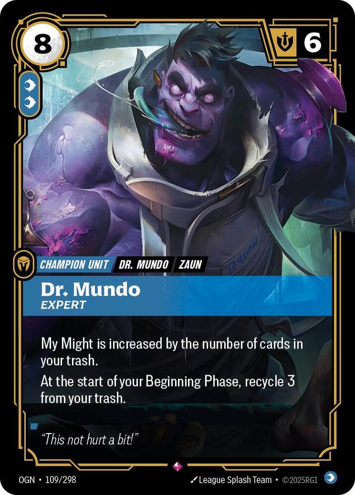 Dr. Mundo, Expert - Origins (Rare) [OGN-109] — riftbound card