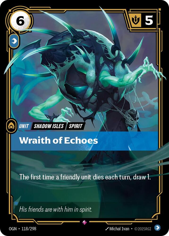 Wraith of Echoes - Origins (Rare) [OGN-118] — riftbound card