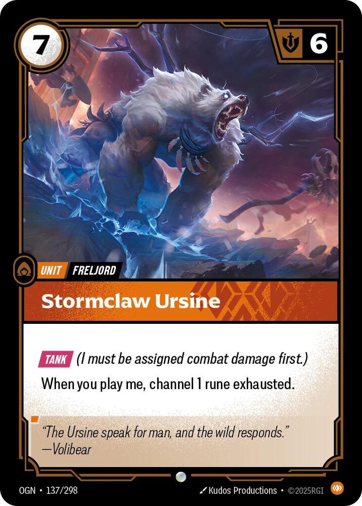 Stormclaw Ursine - Origins (Common) [OGN-137] — riftbound card