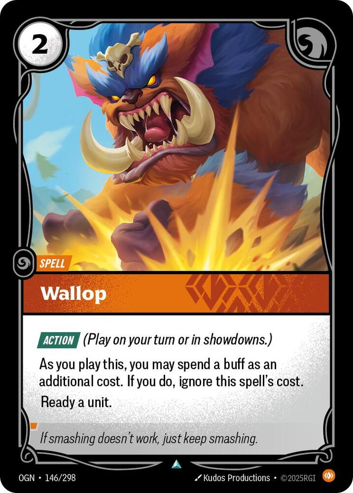 Wallop - Origins (Uncommon) [OGN-146] — riftbound card