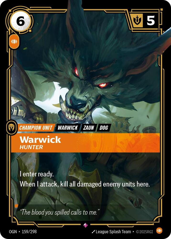 Warwick, Hunter - Origins (Rare) [OGN-159] — riftbound card