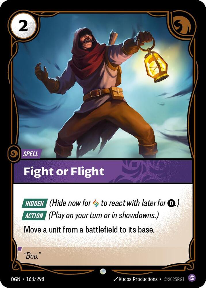 Fight or Flight - Origins (Common) [OGN-168] — riftbound card Imagen principal del producto