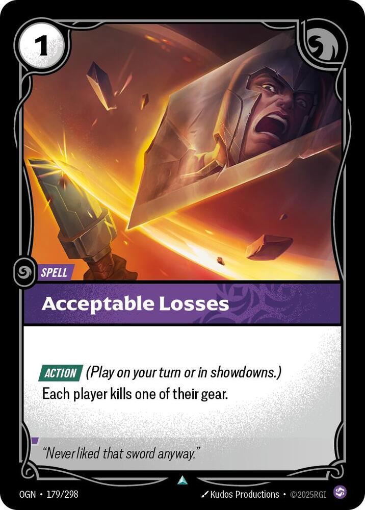 Acceptable Losses - Origins (Uncommon) [OGN-179] — riftbound card Hauptbild
