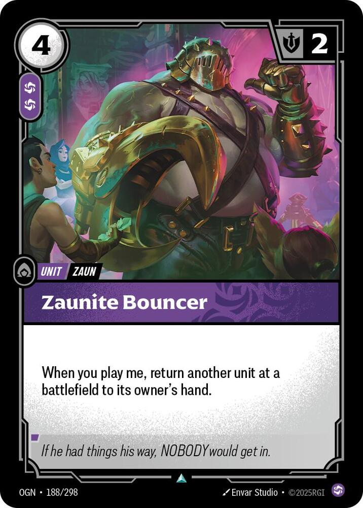 Zaunite Bouncer - Origins (Uncommon) [OGN-188] — riftbound card