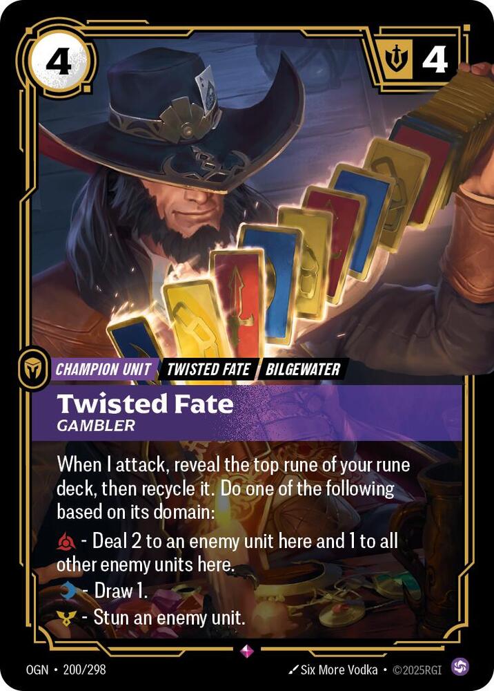 Twisted Fate, Gambler - Origins (Rare) [OGN-200] — riftbound card