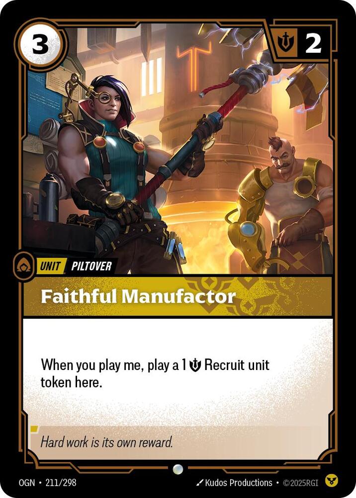 Faithful Manufactor - Origins (Common) [OGN-211] — riftbound card