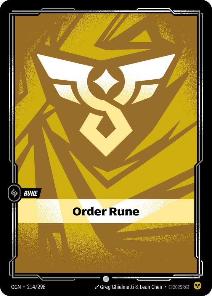 Order Rune (V.1 - Common) - Origins (Common) [OGN-214] — riftbound card