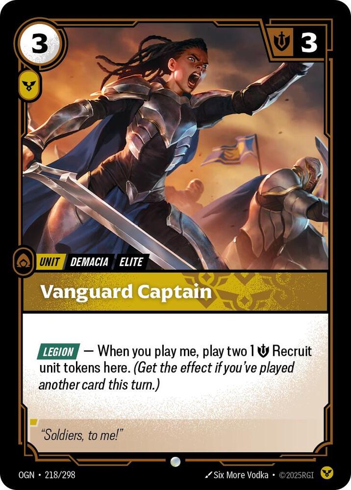 Vanguard Captain - Origins (Common) [OGN-218] — riftbound card Hauptbild