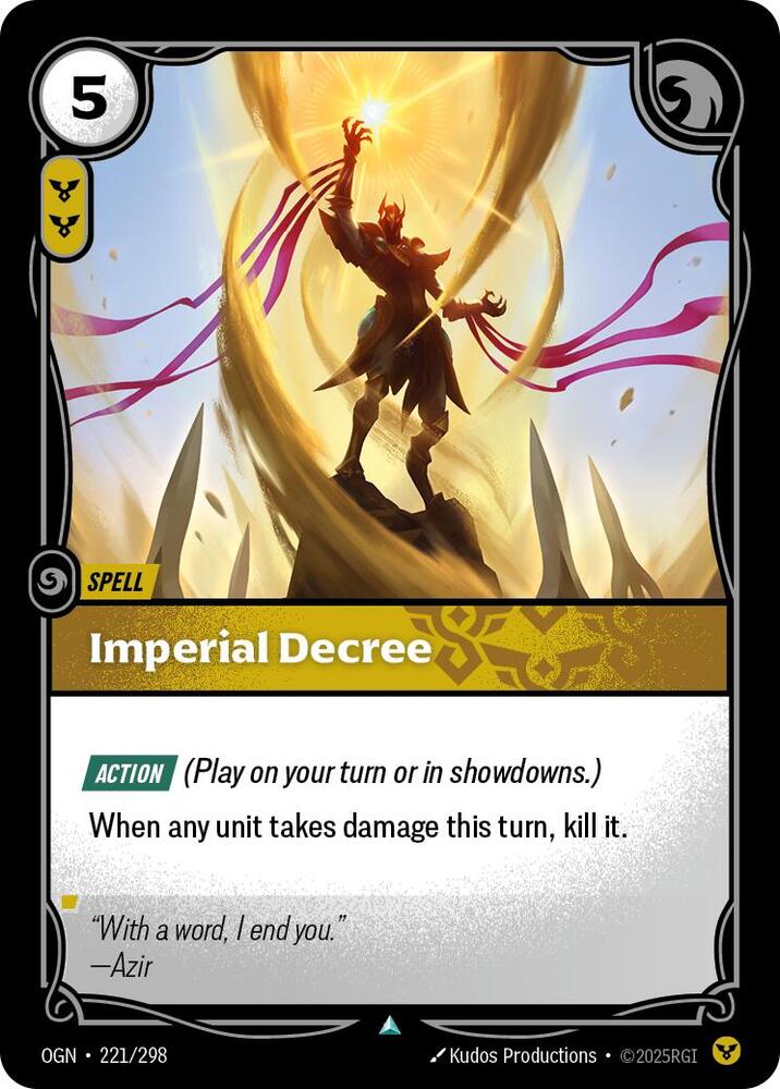 Imperial Decree - Origins (Uncommon) [OGN-221] — riftbound card