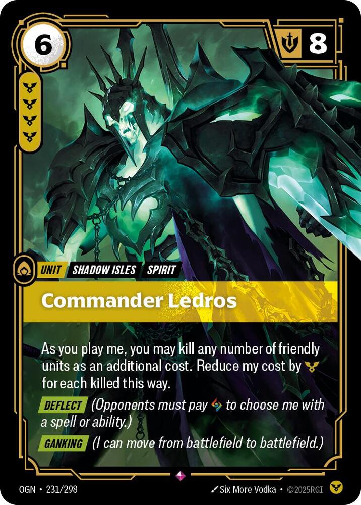 Commander Ledros - Origins (Rare) [OGN-231] — riftbound card