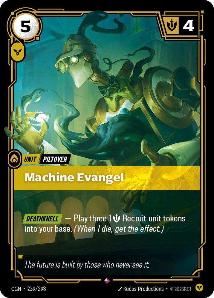 Machine Evangel - Origins (Rare) [OGN-239] — riftbound card Imagen principal del producto