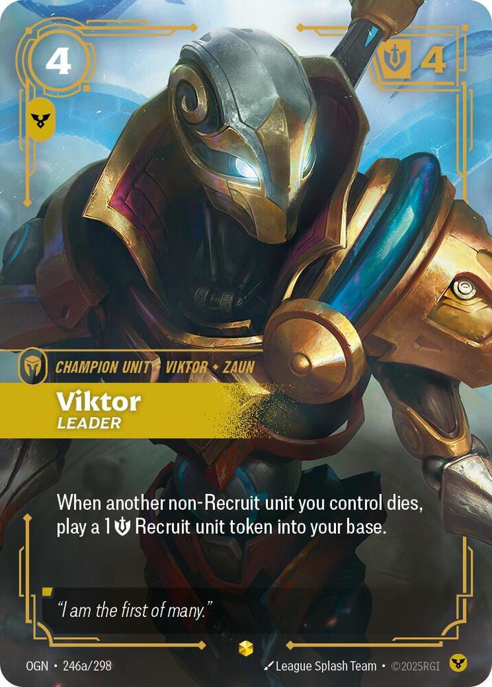 Viktor, Leader (V.2 - Showcase) - Origins (Showcase) [OGN-246a] — riftbound card