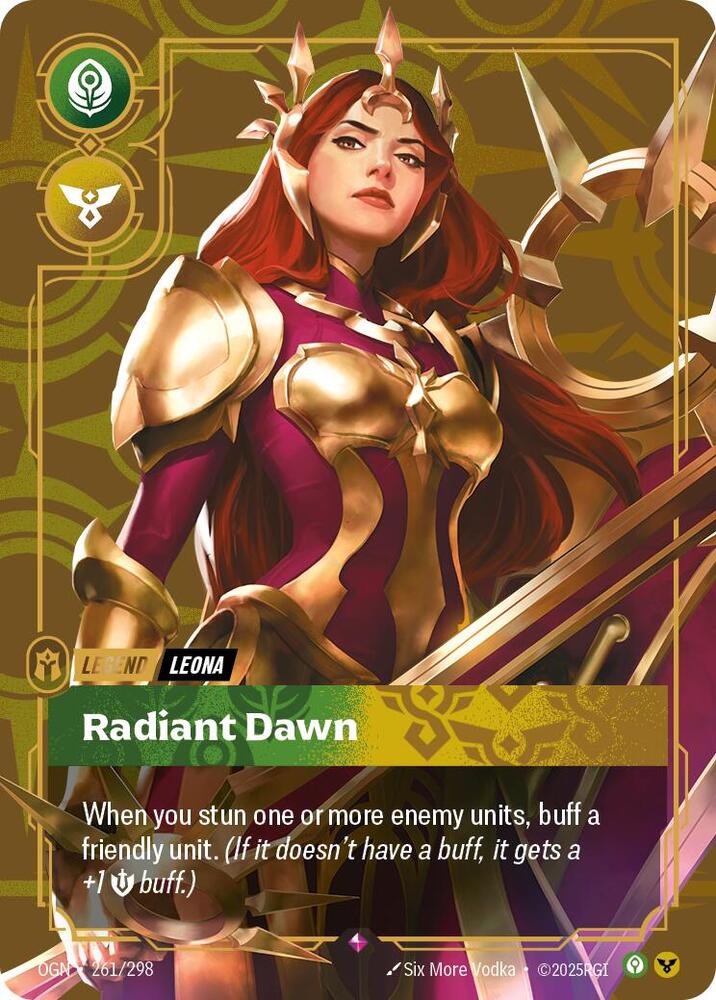 Leona, Radiant Dawn (V.1 - Rare) - Origins (Rare) [OGN-261] — riftbound card