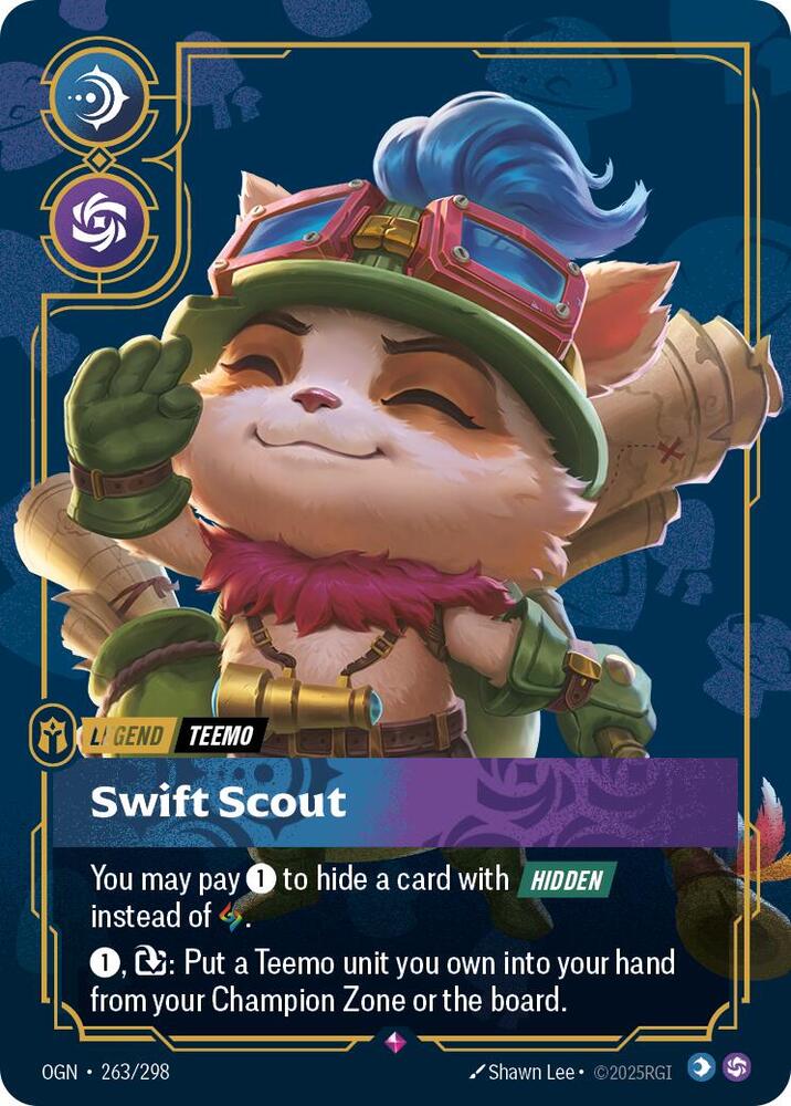 Teemo, Swift Scout (V.1 - Rare) - Origins (Rare) [OGN-263] — riftbound card Hauptbild