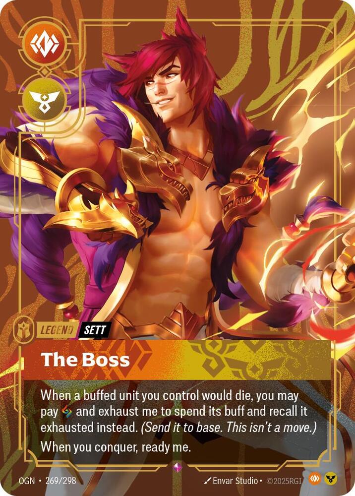 Sett, The Boss (V.1 - Rare) - Origins (Rare) [OGN-269] — riftbound card