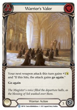 Warrior's Valor (Blue) (Regular) - History Pack 1 (Rare) [1HP-161] Hauptbild