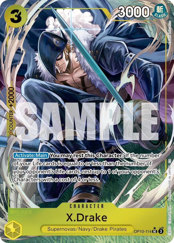X.Drake (OP10-114) (V.1) - The Best Vol.2 (Uncommon) [PRB02-OP10-114] — one-piece card