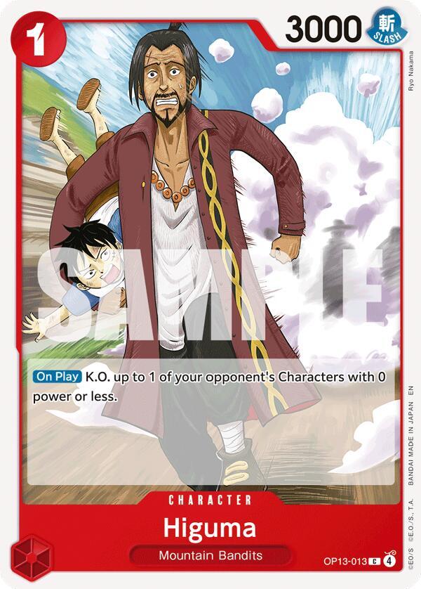 Higuma (OP13-013) - Carrying on his Will (Common) [OP13-013] — one-piece card