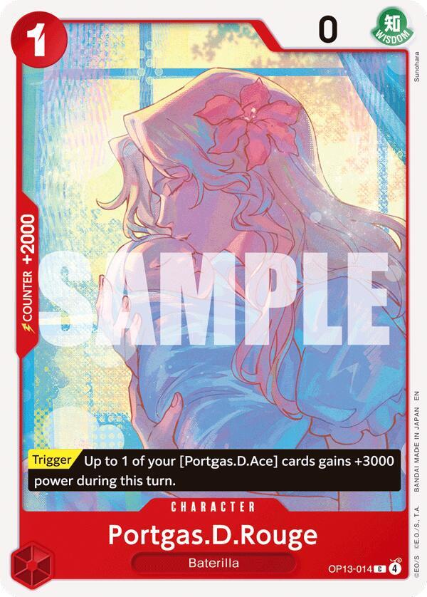 Portgas.D.Rouge (OP13-014) - Carrying on his Will (Common) [OP13-014] — one-piece card