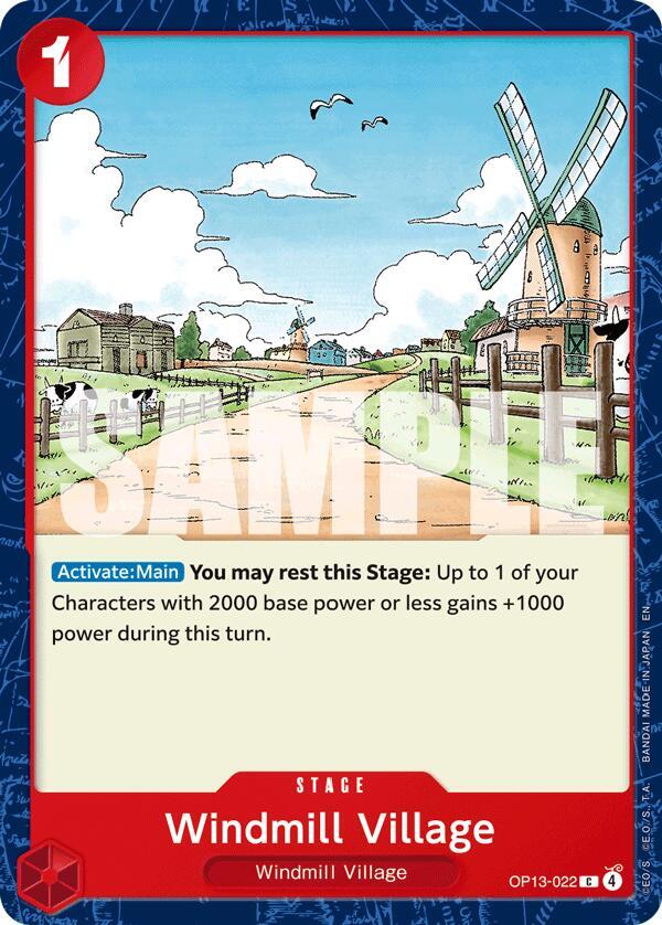 Windmill Village (OP13-022) - Carrying on his Will (Common) [OP13-022] — one-piece card Immagine principale del prodotto