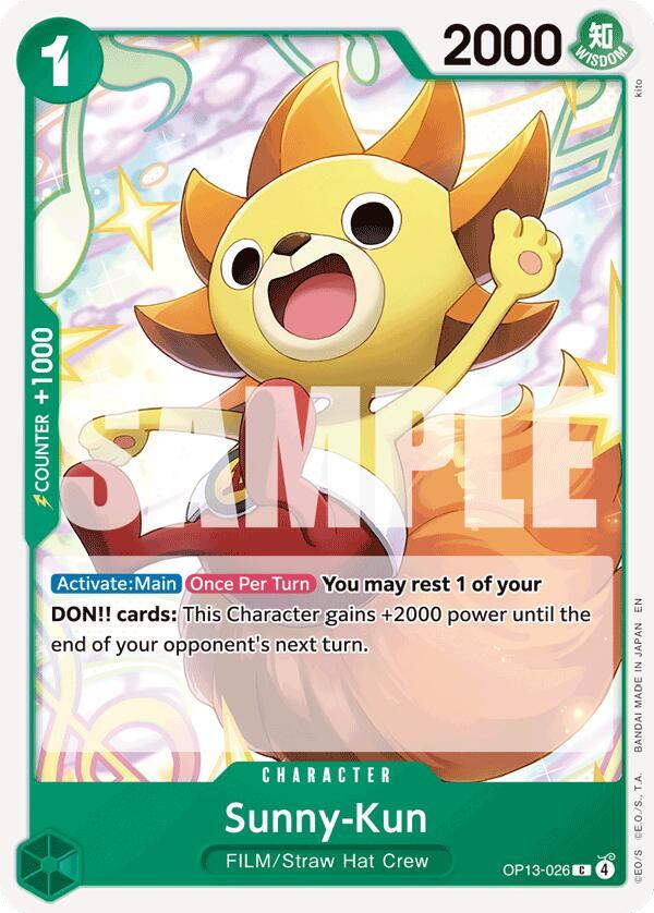 Sunny-Kun (OP13-026) - Carrying on his Will (Common) [OP13-026] — one-piece card Immagine principale del prodotto