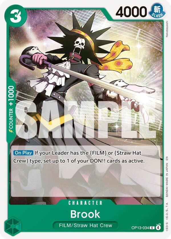 Brook (OP13-034) - Carrying on his Will (Common) [OP13-034] — one-piece card Immagine principale del prodotto