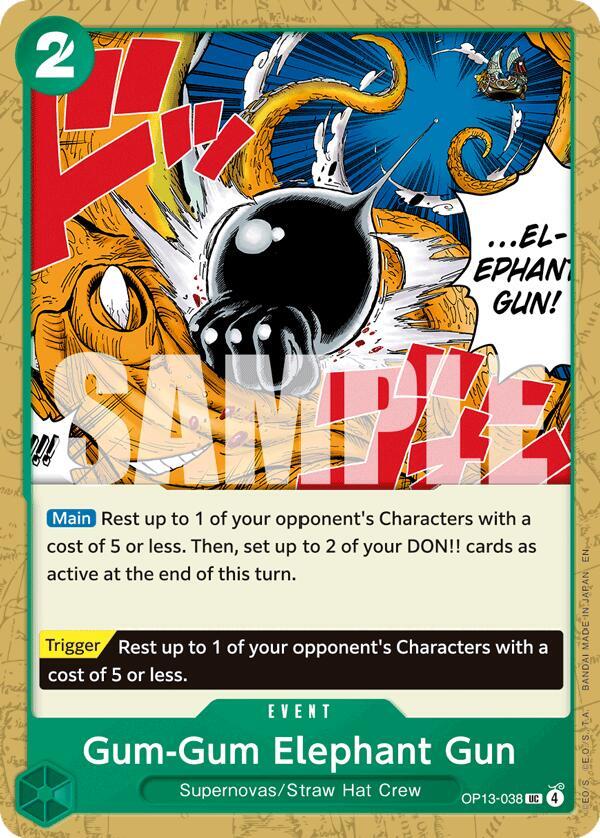 Gum-Gum Elephant Gun (OP13-038) - Carrying on his Will (Uncommon) [OP13-038] — one-piece card