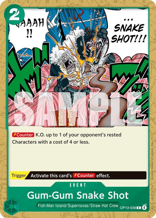 Gum-Gum Snake Shot (OP13-039) - Carrying on his Will (Common) [OP13-039] — one-piece card