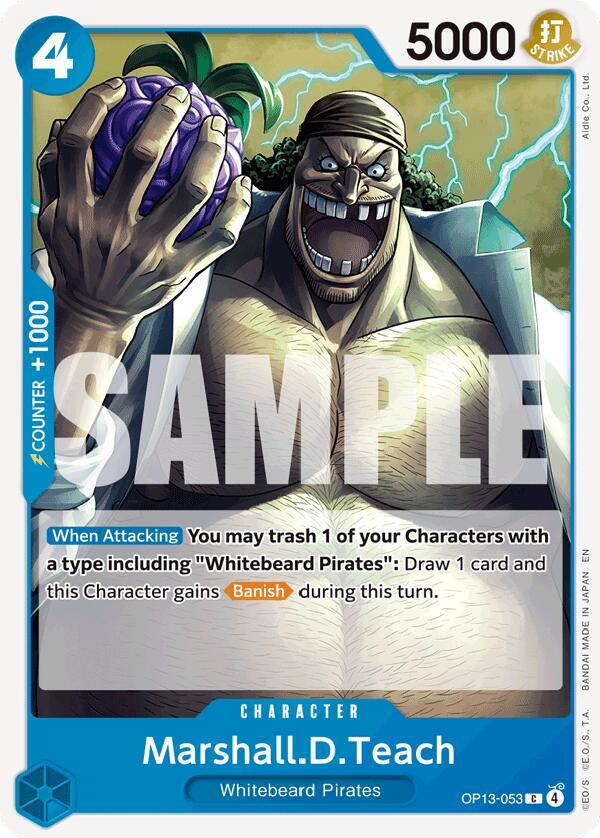 Marshall.D.Teach (OP13-053) - Carrying on his Will (Common) [OP13-053] — one-piece card