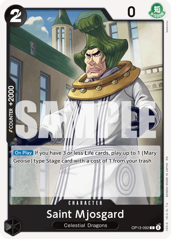 Saint Mjosgard (OP13-092) - Carrying on his Will (Common) [OP13-092] — one-piece card