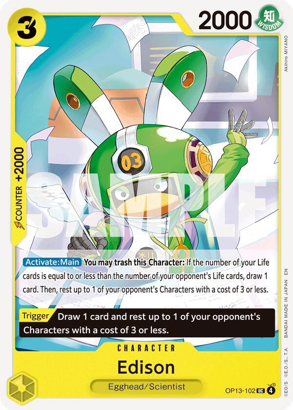 Edison (OP13-102) - Carrying on his Will (Uncommon) [OP13-102] — one-piece card