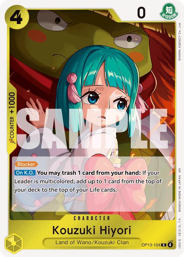 Kouzuki Hiyori (OP13-104) - Carrying on his Will (Rare) [OP13-104] — one-piece card