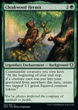 Cloakwood Hermit - Commander Legends: Battle for Baldur's Gate (Uncommon) [CLB-221] Hauptbild