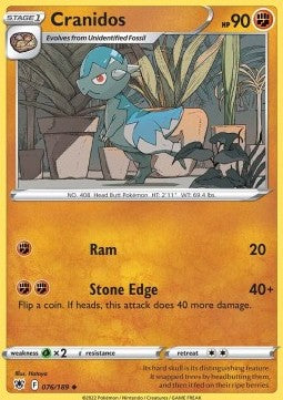 Cranidos - Astral Radiance (Uncommon) [ASR-076] Hover Image