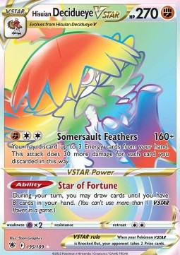 Hisuian Decidueye VSTAR - Astral Radiance (Secret Rare) [ASR-195] Immagine principale del prodotto